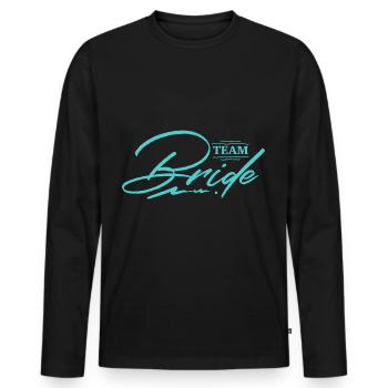 Team Bride - Men's Premium Organic Long Sleeve Shirt - black - Front - Nico (187cm)
