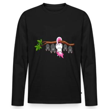 Be Different Unicorn Black Bats Unicorn Lover - Men's Premium Organic Long Sleeve Shirt - black - Front - Nico (187cm)