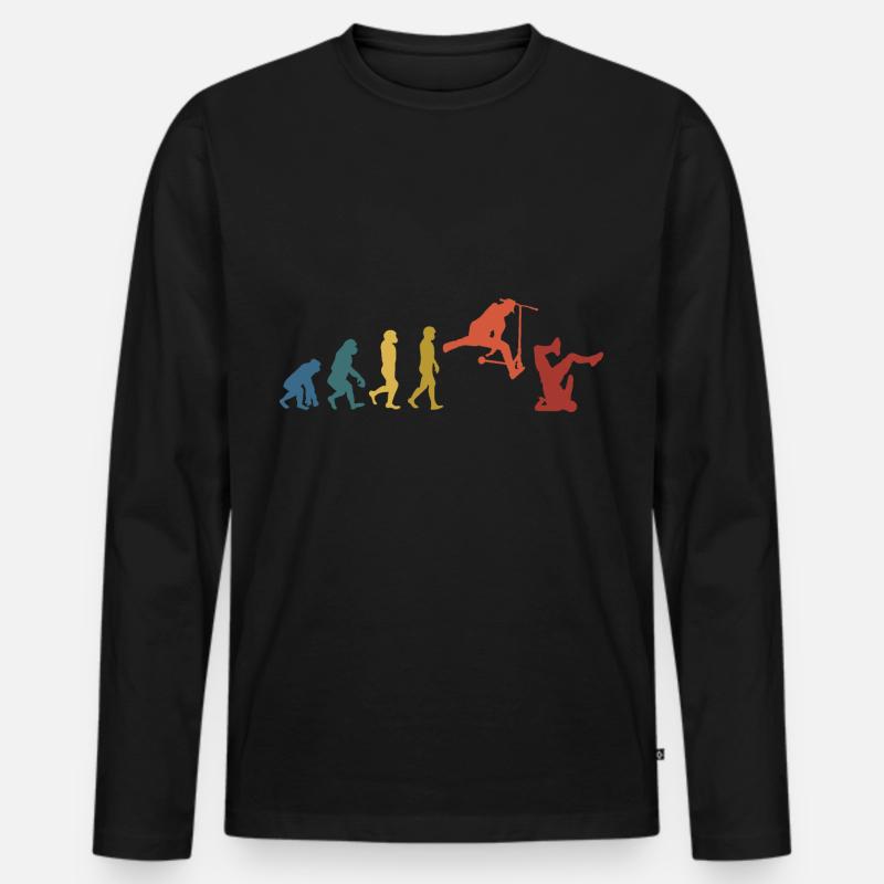 Scooter Evolution - Männer Premium Bio Langarmshirt - Schwarz