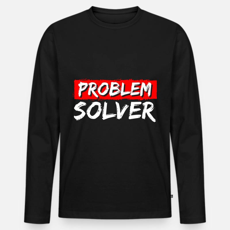 Solution Funny No problem - Men's Premium Organic Long Sleeve Shirt - black