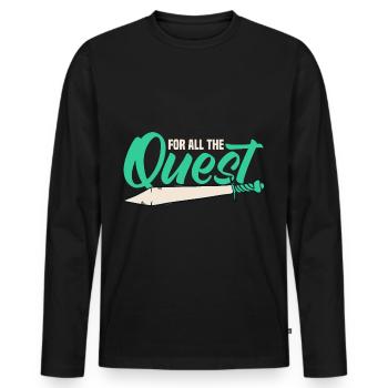 Jeu de rôle en direct GN - T-shirt manches longues Premium bio Homme - noir - Devant - Nico (187cm)