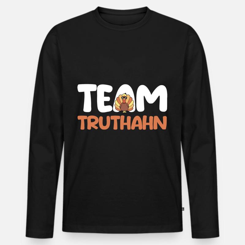Truthuhn Truthahn - Männer Premium Bio Langarmshirt - Schwarz