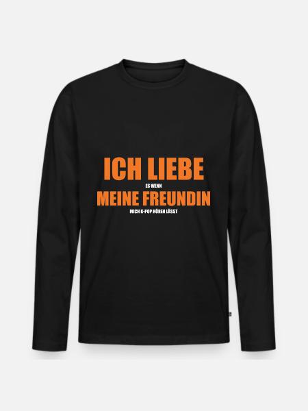 K-pop - Männer Premium Bio Langarmshirt - Schwarz