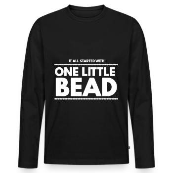 All Started With One Little Bead - Men's Premium Organic Long Sleeve Shirt - black - Front - Nico (187cm)