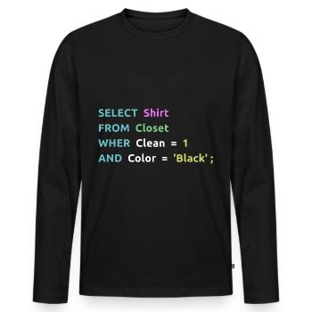 Nerd Computer Computerarbeit Coder Geschenkidee - Männer Premium Bio Langarmshirt - Schwarz - Vorne - Nico (187cm)