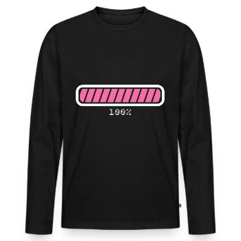 Chargement du cadeau de chargement - T-shirt manches longues Premium bio Homme - noir - Devant - Nico (187cm)