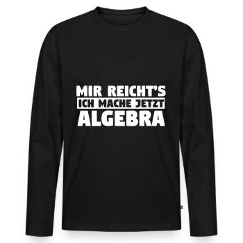 Mathematik Mathe Rechnen Algebra - Männer Premium Bio Langarmshirt - Schwarz - Vorne - Nico (187cm)