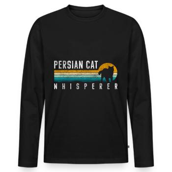 Cat House Tiger Fur Mistress - Men's Premium Organic Long Sleeve Shirt - black - Front - Nico (187cm)