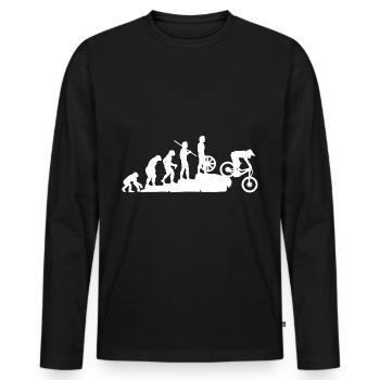 Chemise VTT - T-shirt manches longues Premium bio Homme - noir - Devant - Nico (187cm)