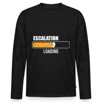 Escalation Loading Bier Saufen Eskalation Lädt - Männer Premium Bio Langarmshirt - Schwarz - Vorne - Nico (187cm)
