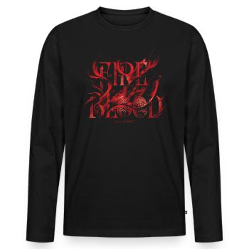 Game Of Thrones House Targaryen Fire & Blood - Men's Premium Organic Long Sleeve Shirt - black - Front - Nico (187cm)