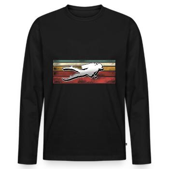 Taucher Tauchen - Männer Premium Bio Langarmshirt - Schwarz - Vorne - Nico (187cm)