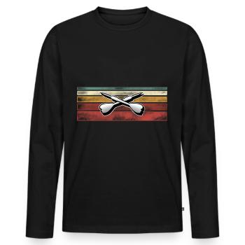 Darts Darten Dart - Männer Premium Bio Langarmshirt - Schwarz - Vorne - Nico (187cm)