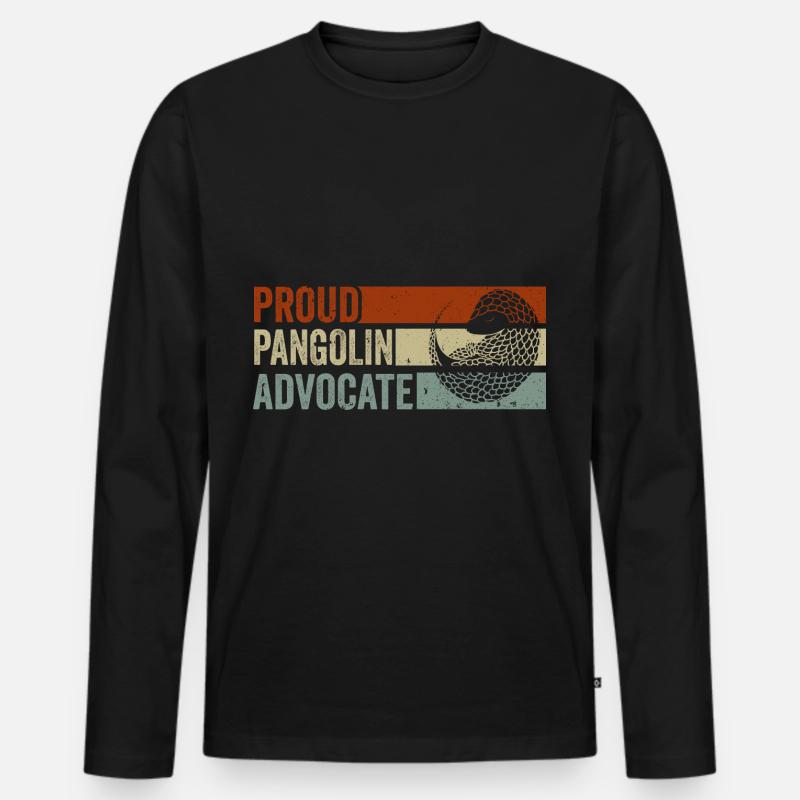 Stolzer Schuppentier-befürworter, - Männer Premium Bio Langarmshirt - Schwarz