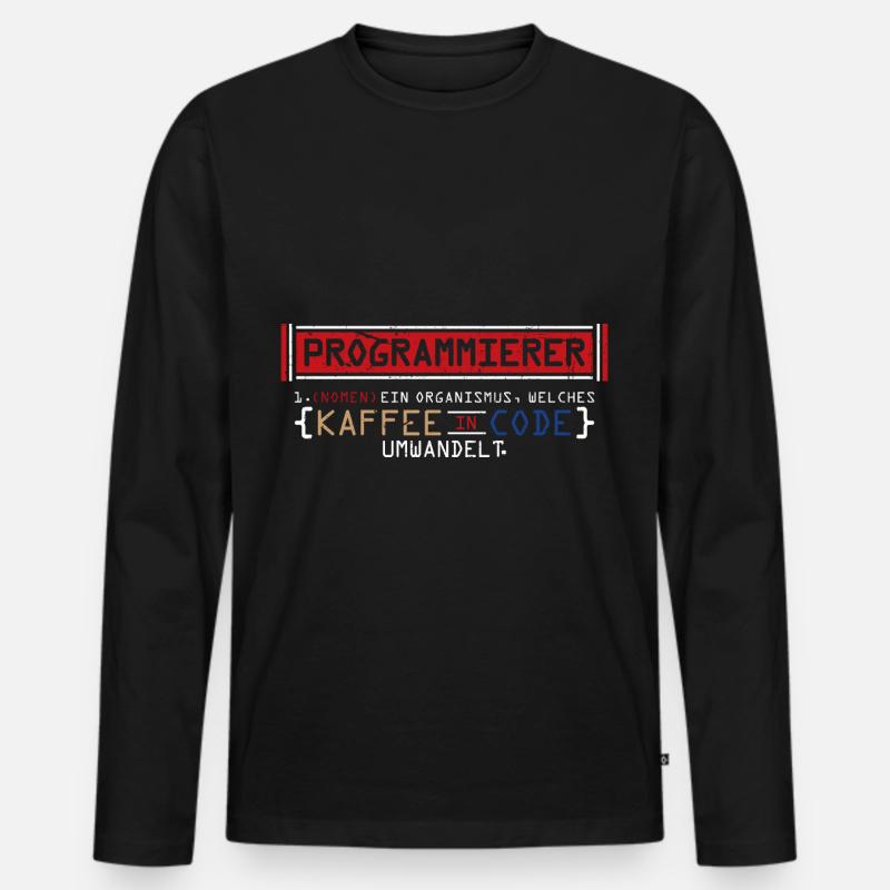 Programmierer - Männer Premium Bio Langarmshirt - Schwarz