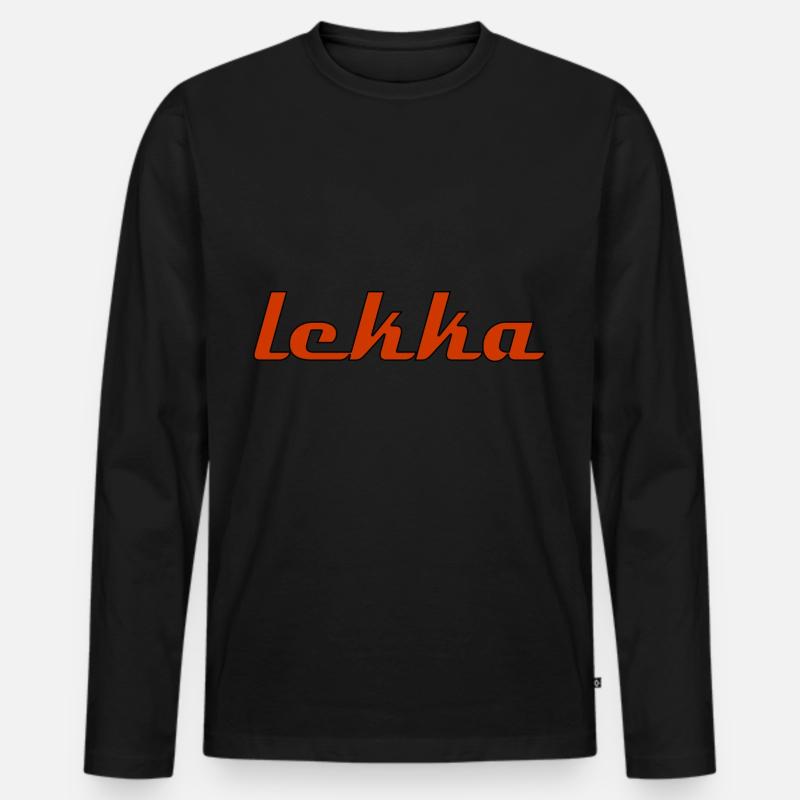Lekka - Männer Premium Bio Langarmshirt - Schwarz