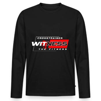 Vélo elliptique d’endurance - T-shirt manches longues Premium bio Homme - noir - Devant - Nico (187cm)