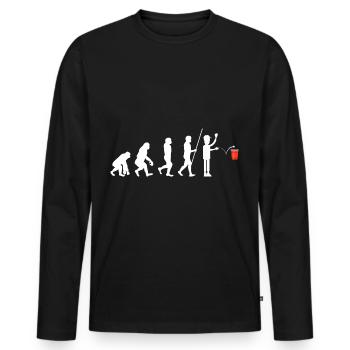 Party Bier Bierpong Beer Pong - T-shirt manches longues Premium bio Homme - noir - Devant - Nico (187cm)
