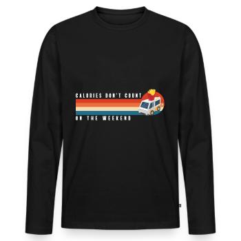 Food Truck Food Fries - Men's Premium Organic Long Sleeve Shirt - black - Front - Nico (187cm)