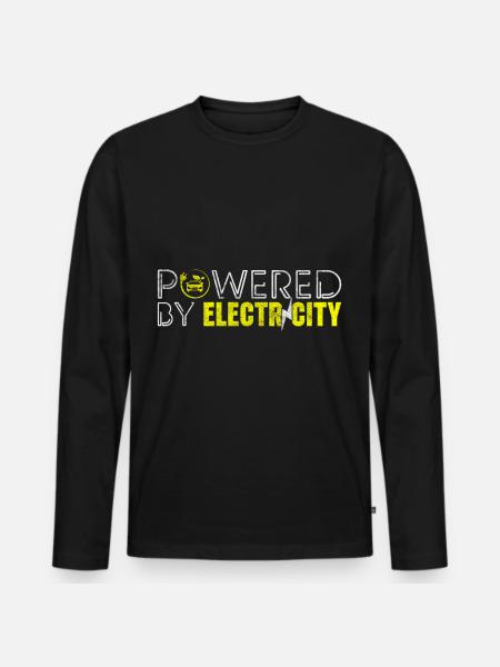 E-Car Environmental Protection New Acceleration - Men's Premium Organic Long Sleeve Shirt - black