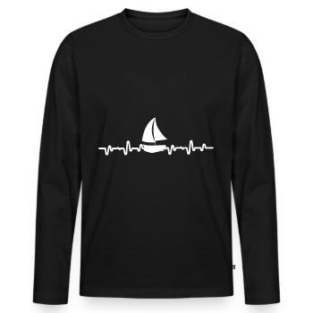 Segelboot - Männer Premium Bio Langarmshirt - Schwarz - Vorne - Nico (187cm)