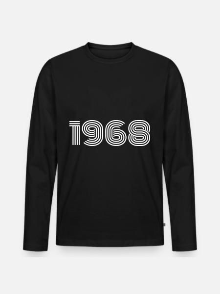 1968 - Men's Premium Organic Long Sleeve Shirt - black