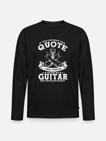 Rock And Roll Player Rock Guitar Rock N Roll - Men's Premium Organic Long Sleeve Shirt - black