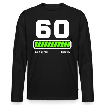 Faisceau de chargement du 60e anniversaire - T-shirt manches longues Premium bio Homme - noir - Devant - Nico (187cm)