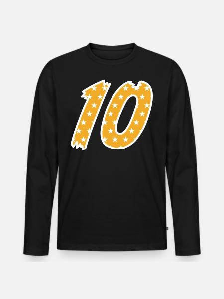 Dix - T-shirt manches longues Premium bio Homme - noir