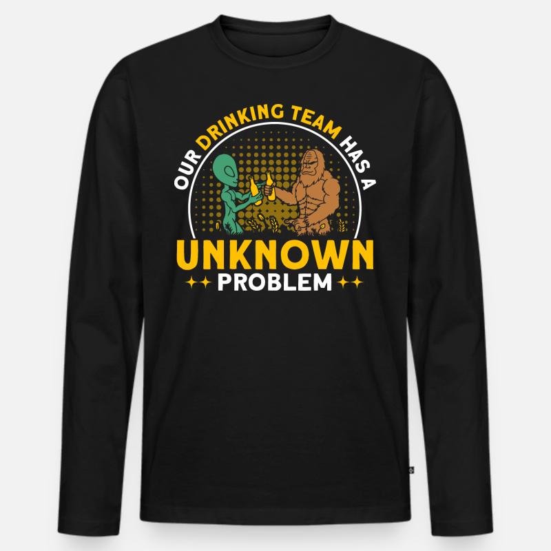 Kryptozoologie Kryptoide Monster Nerd Geschenk - Männer Premium Bio Langarmshirt - Schwarz