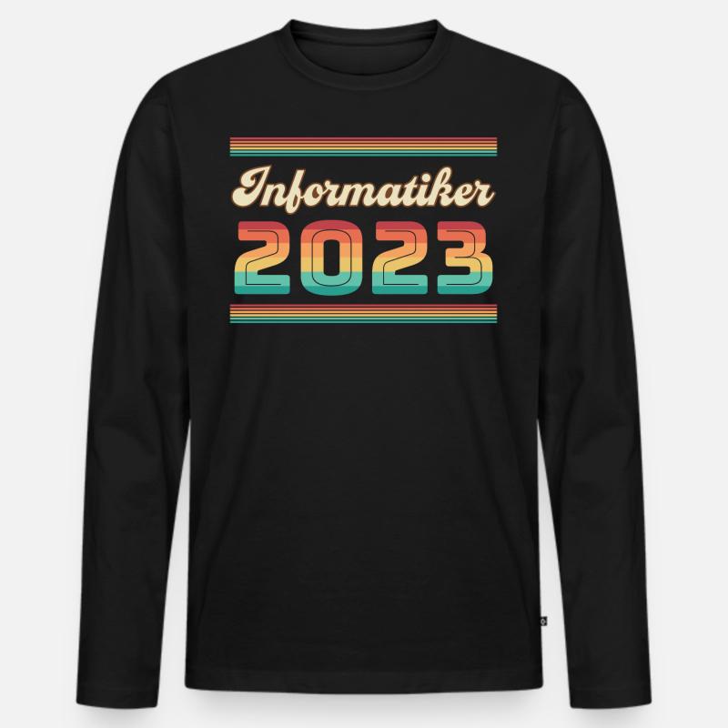 Informatiker 2023 Geschenkidee - Männer Premium Bio Langarmshirt - Schwarz