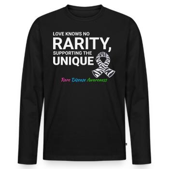 Rare Disease Awareness Supporting the Unique - Men's Premium Organic Long Sleeve Shirt - black - Front - Nico (187cm)