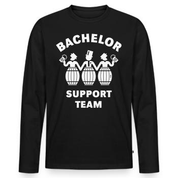 Équipe de soutien du baccalauréat (barils de bière pour enterrement de vie de garçon, W) - T-shirt manches longues Premium bio Homme - noir - Devant - Nico (187cm)