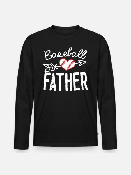 Baseball Father - Men's Premium Organic Long Sleeve Shirt - black