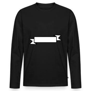 White Ribbon Banner - Men's Premium Organic Long Sleeve Shirt - black - Front - Nico (187cm)