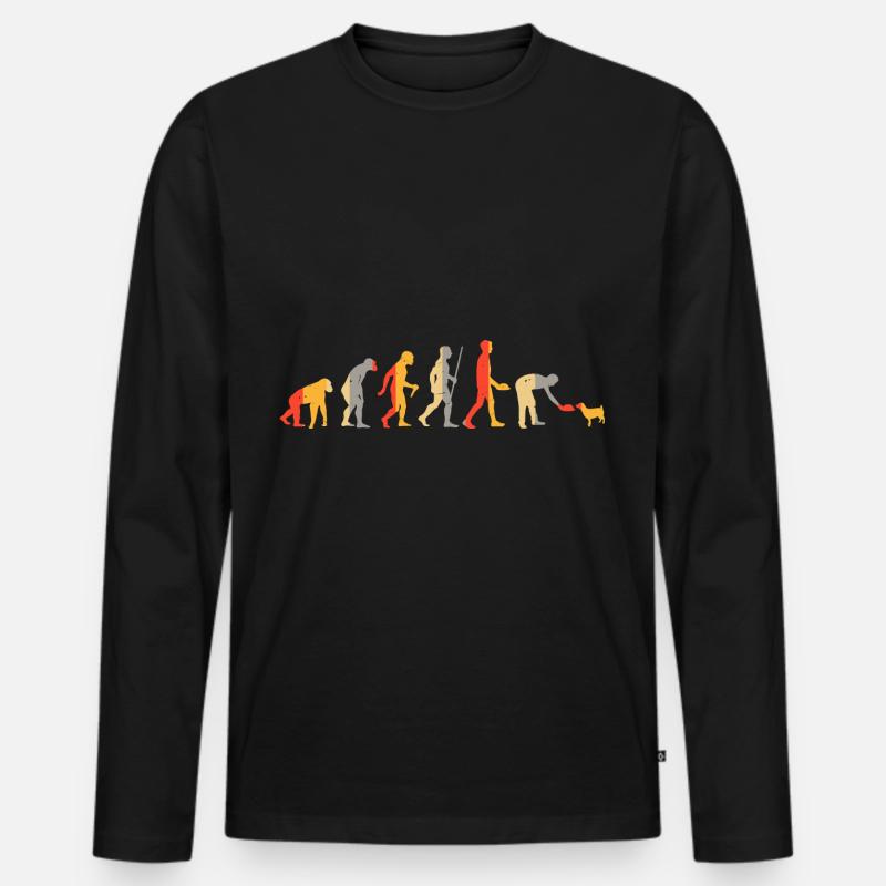 Evolution Dog Owners - Men's Premium Organic Long Sleeve Shirt - black