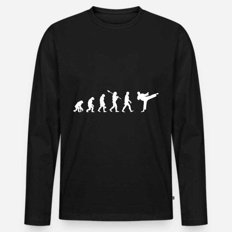 Taekwondo Evolution - Männer Premium Bio Langarmshirt - Schwarz