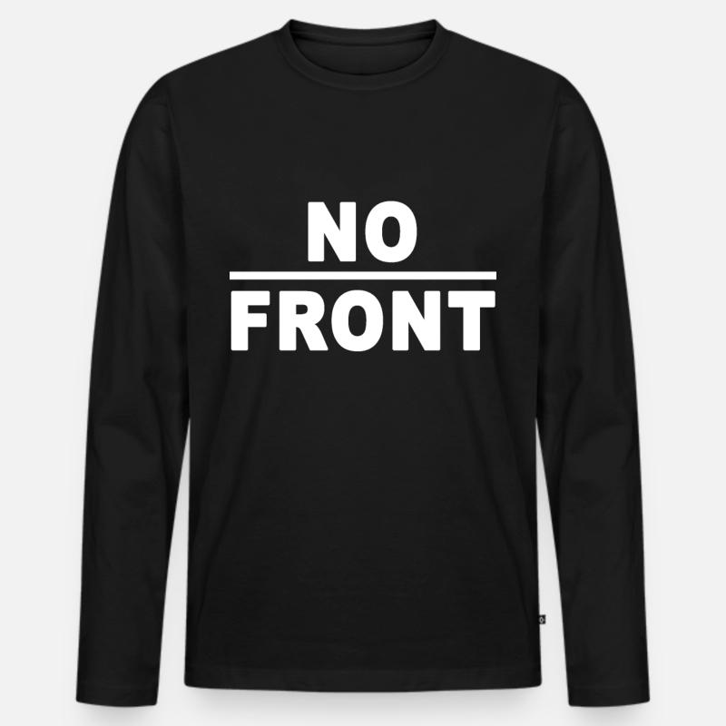 No Front Meme Deutschland lustige Trends Internet - Männer Premium Bio Langarmshirt - Schwarz