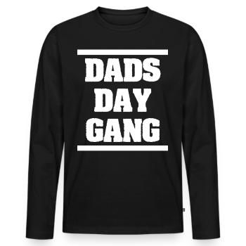 Father's Day Gear Groups Tshirt Men's Day Gift - Men's Premium Organic Long Sleeve Shirt - black - Front - Nico (187cm)