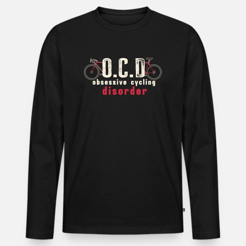 OCD Obsessive Cycling Disorder - Männer Premium Bio Langarmshirt - Schwarz