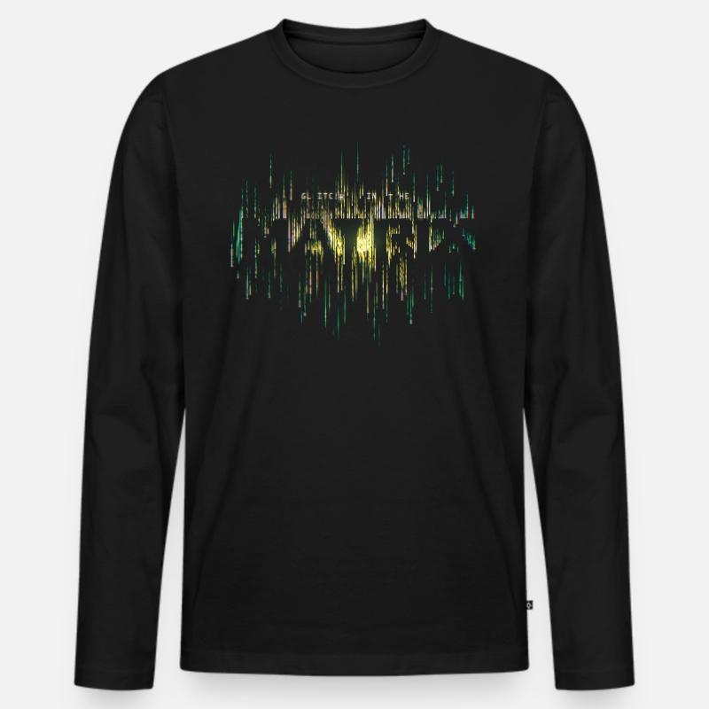 The Matrix Logo - Männer Premium Bio Langarmshirt - Schwarz