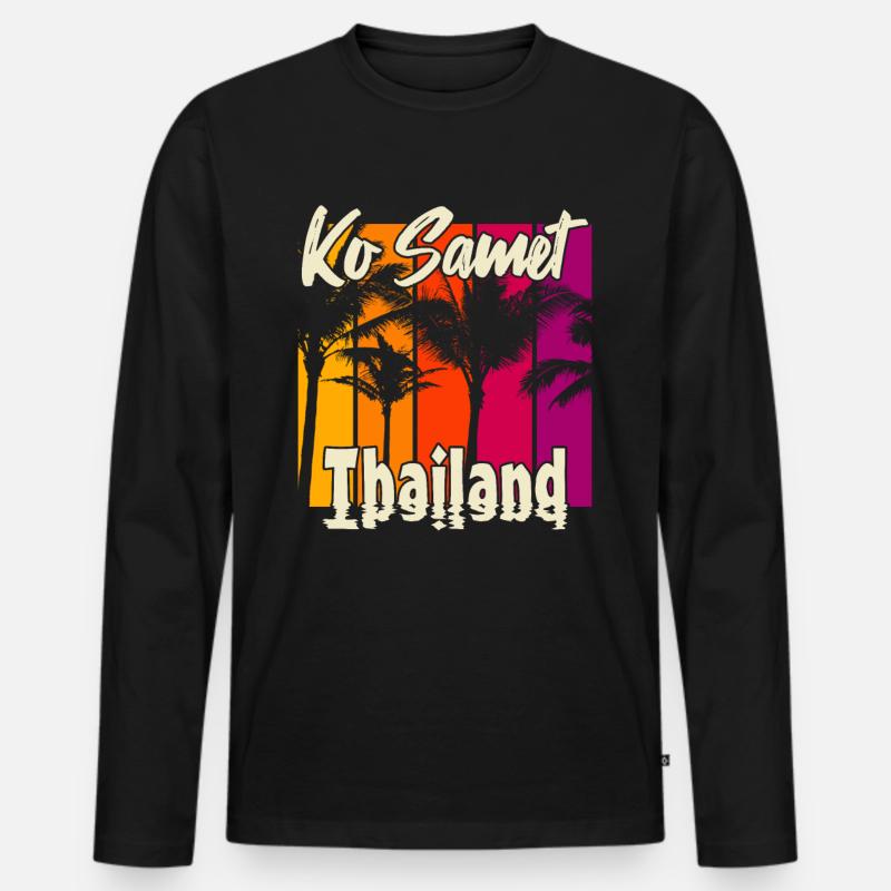 Ko Samet Thailand - Männer Premium Bio Langarmshirt - Schwarz