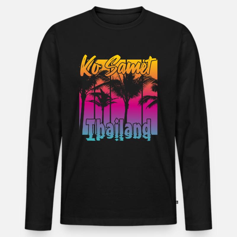 Ko Samet Thailand - Männer Premium Bio Langarmshirt - Schwarz