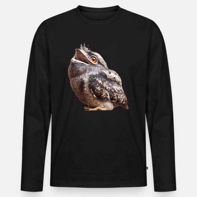 Potoo Eule - Männer Premium Bio Langarmshirt - Schwarz
