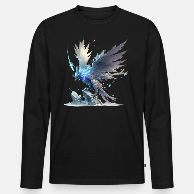 Eisphönix - Männer Premium Bio Langarmshirt - Schwarz