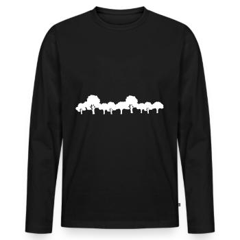 Arbres - T-shirt manches longues Premium bio Homme - noir - Devant - Nico (187cm)