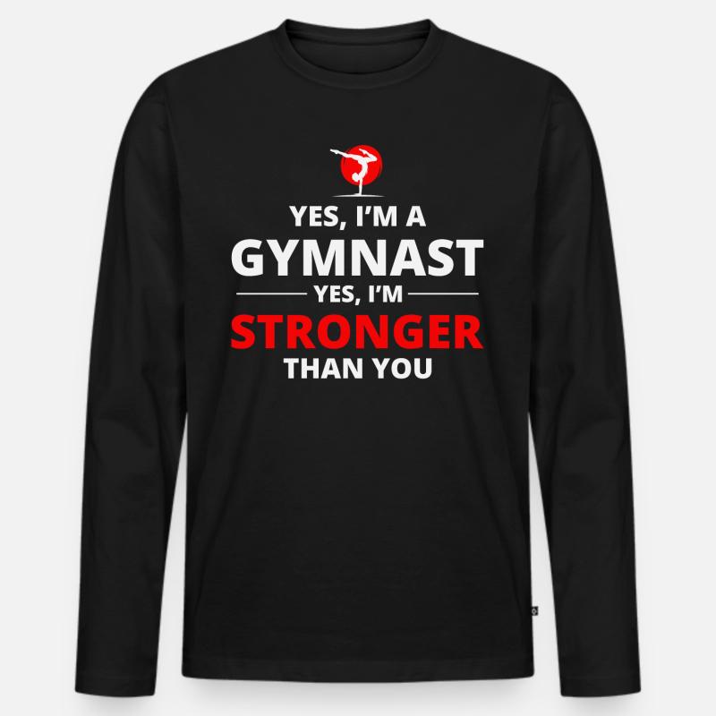 Gymnastik Turner Backflip Tumbling Akrobatik - Männer Premium Bio Langarmshirt - Schwarz