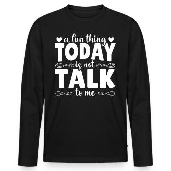 Mama Mutter Muttertag Geschenk - Männer Premium Bio Langarmshirt - Schwarz - Vorne - Nico (187cm)