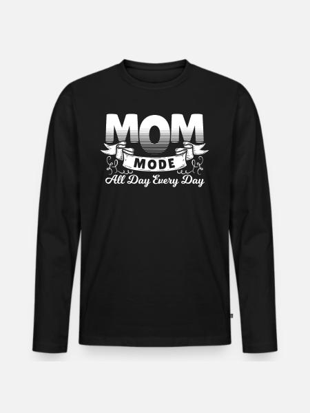 Mor Mor Mor Mor - Premium økologisk langærmet T-shirt til mænd - sort