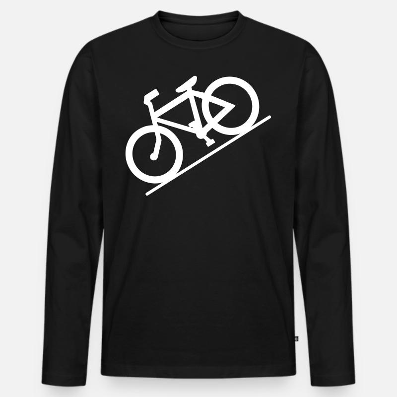 Fahrrad - Männer Premium Bio Langarmshirt - Schwarz